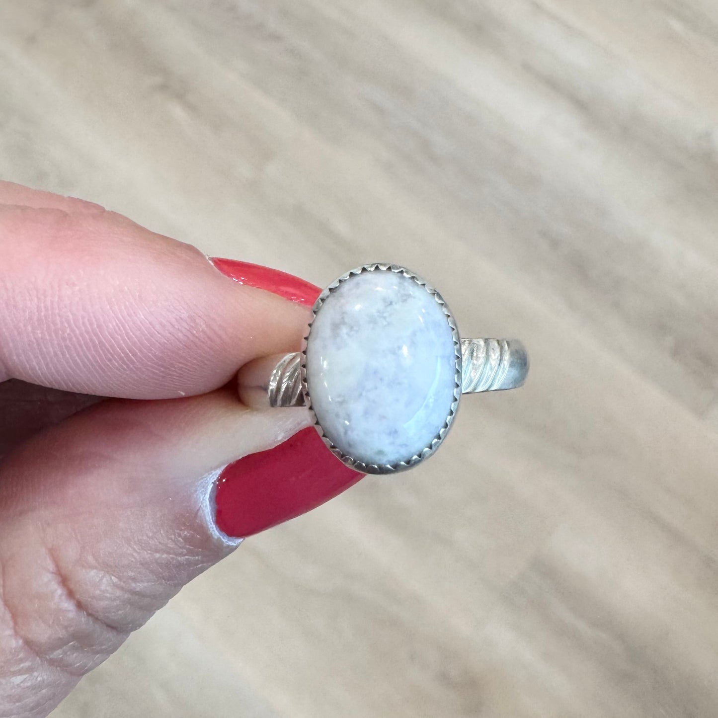 Lavender Guatemalan Jadeite Ring | Size 9.5