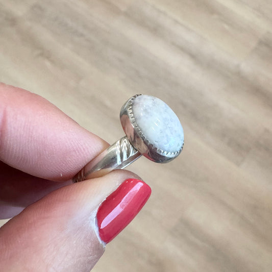 Lavender Guatemalan Jadeite Ring | Size 9.5