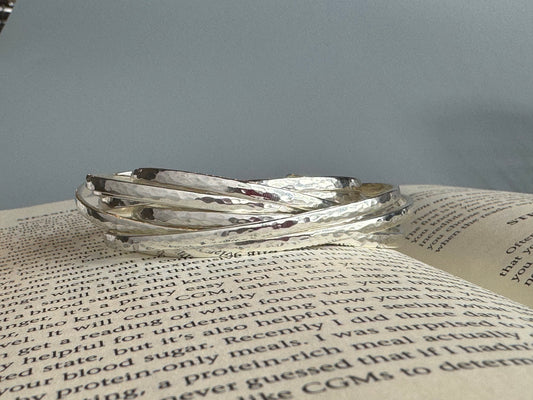 Single hammered Stacking Cuff | Slim