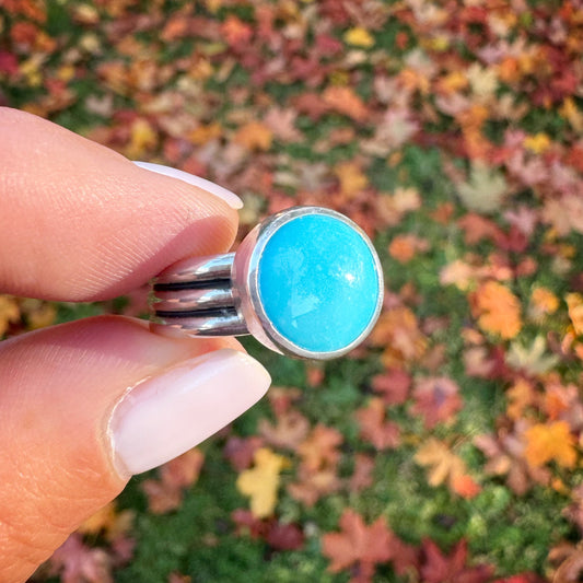 Sleeping Beauty Turquoise Ridge Ring | Size 6.25