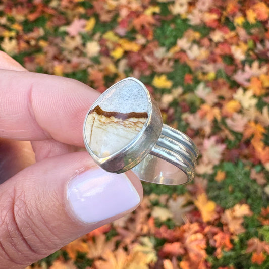 Chicken Track Jasper Ridge Ring | Size 5.75