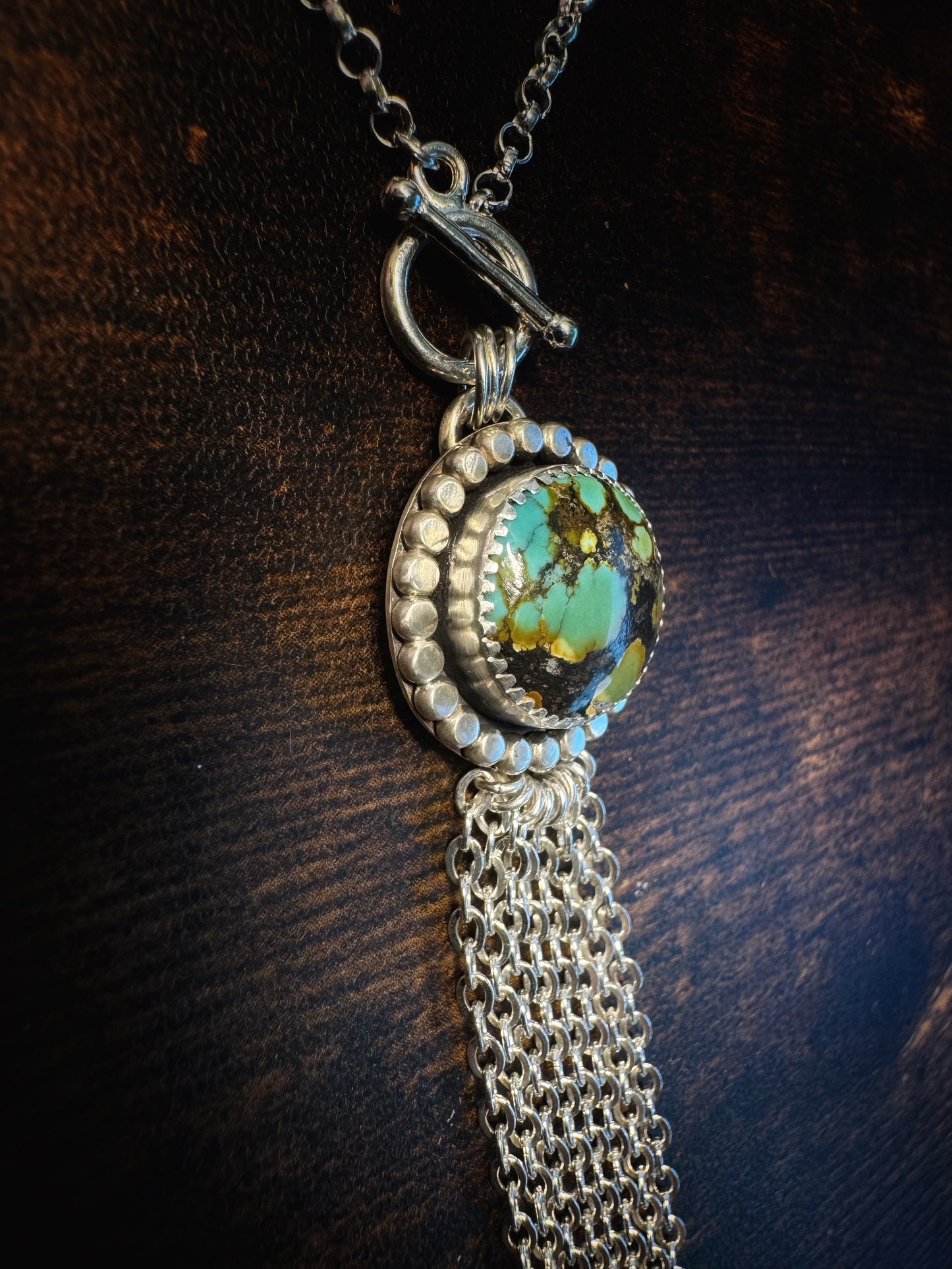 QinGu Turquosie Tassel Necklace