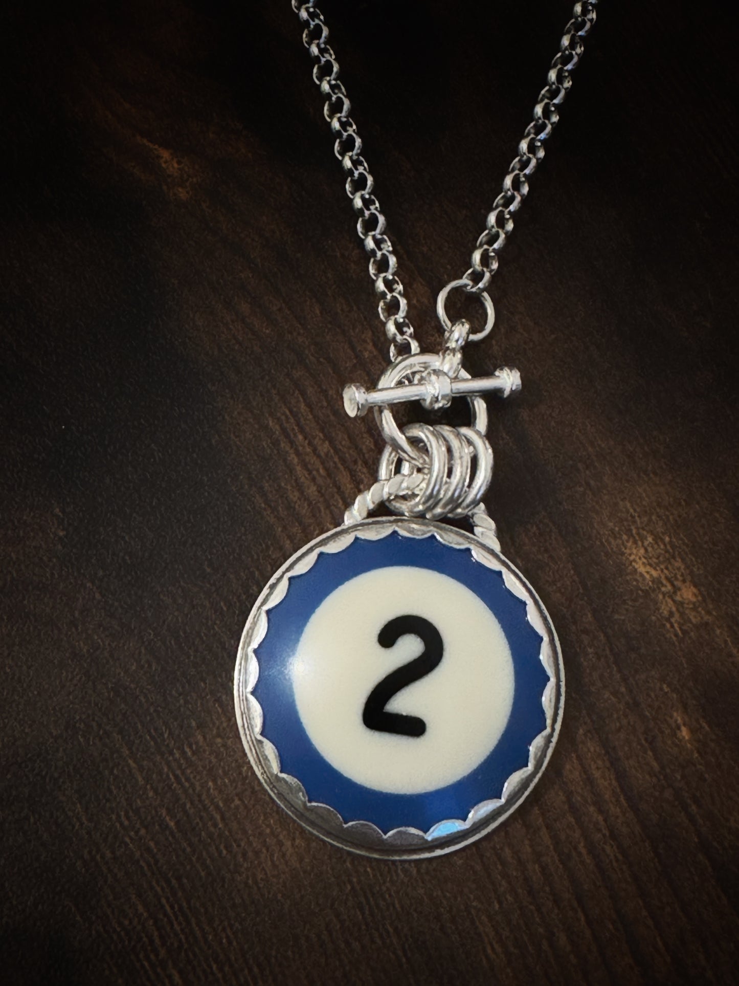 #2 Pool ball necklace