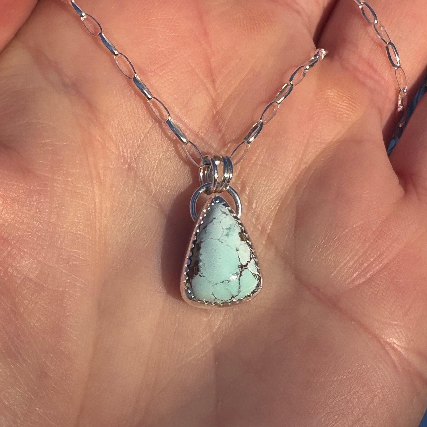 Faustite Blue Pendant Necklace