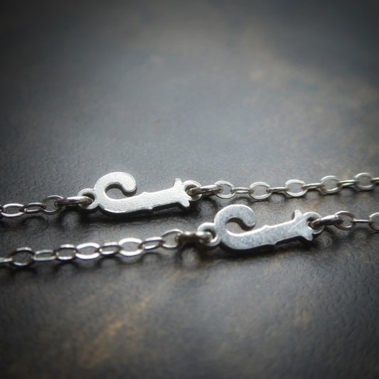 Dainty Sterling Silver Letter Necklace