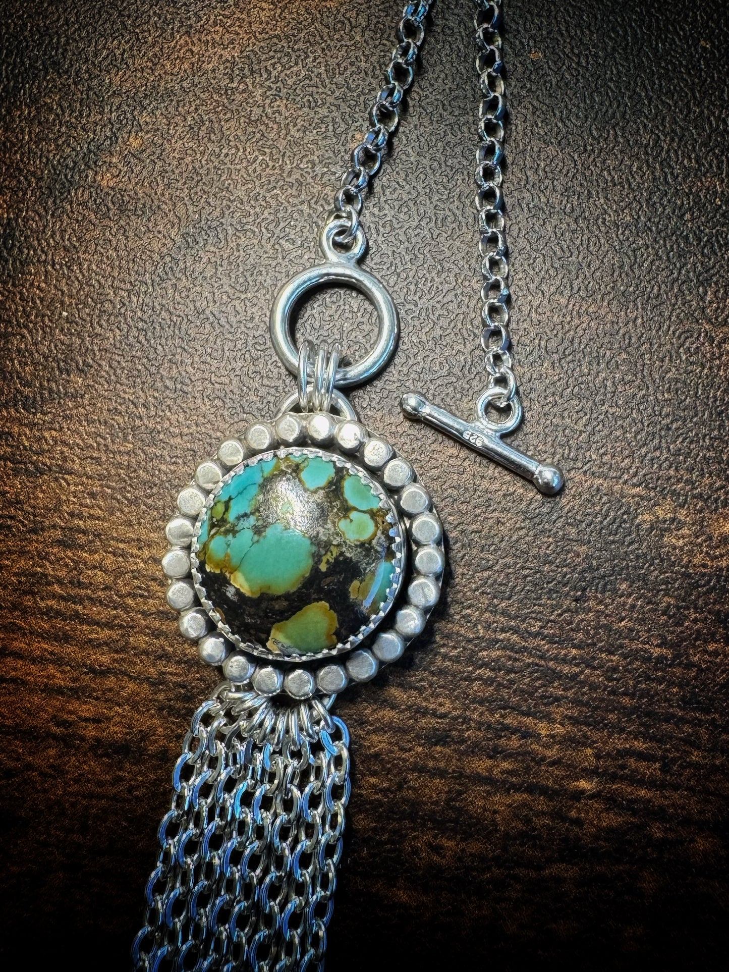 QinGu Turquosie Tassel Necklace