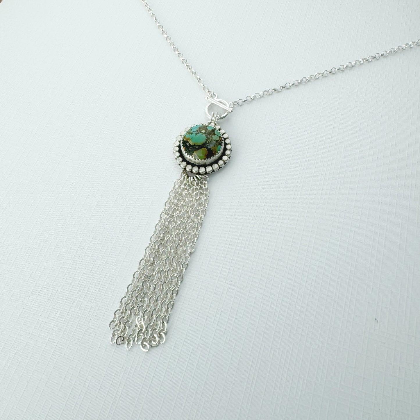 QinGu Turquosie Tassel Necklace