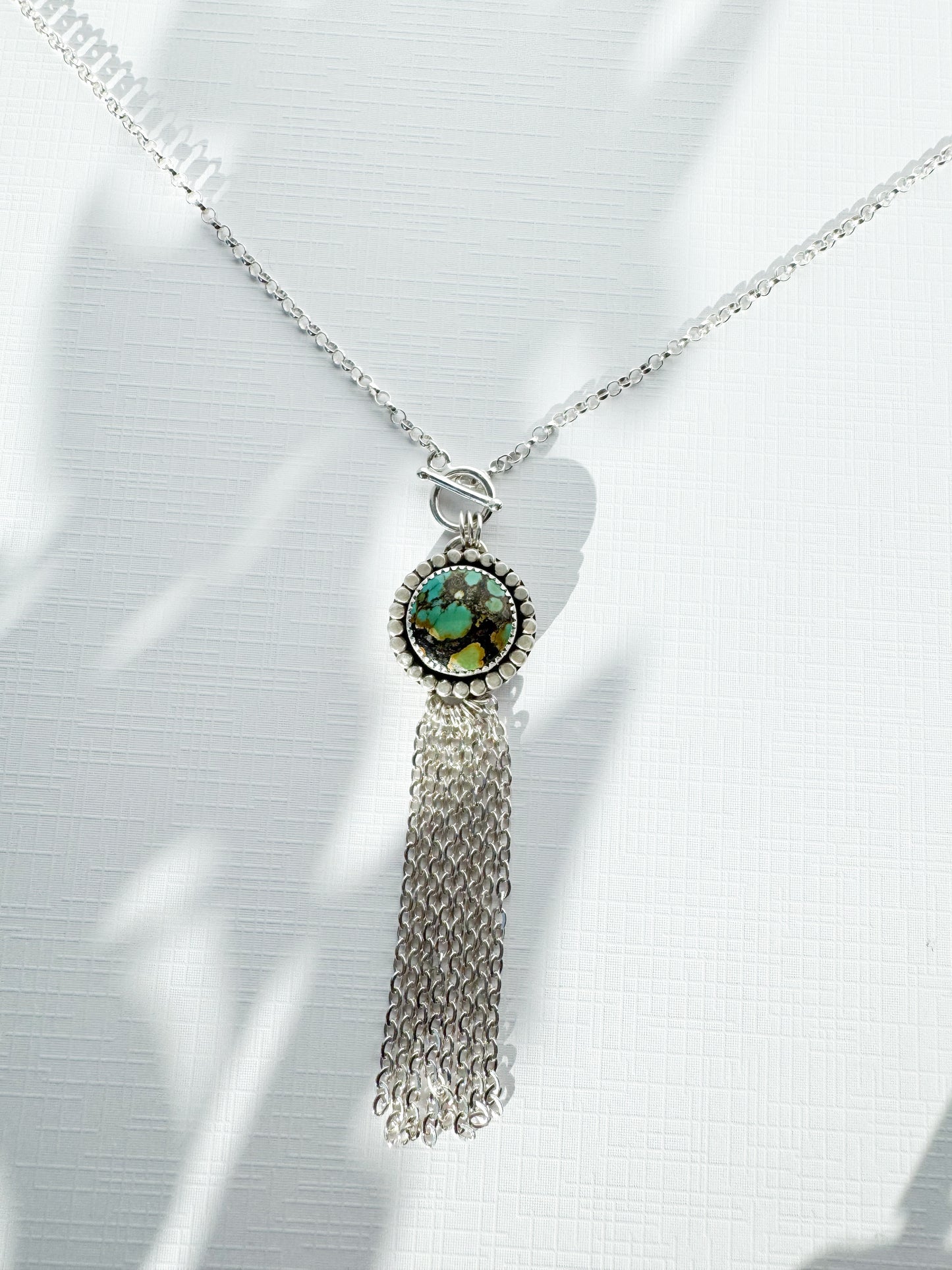 QinGu Turquosie Tassel Necklace