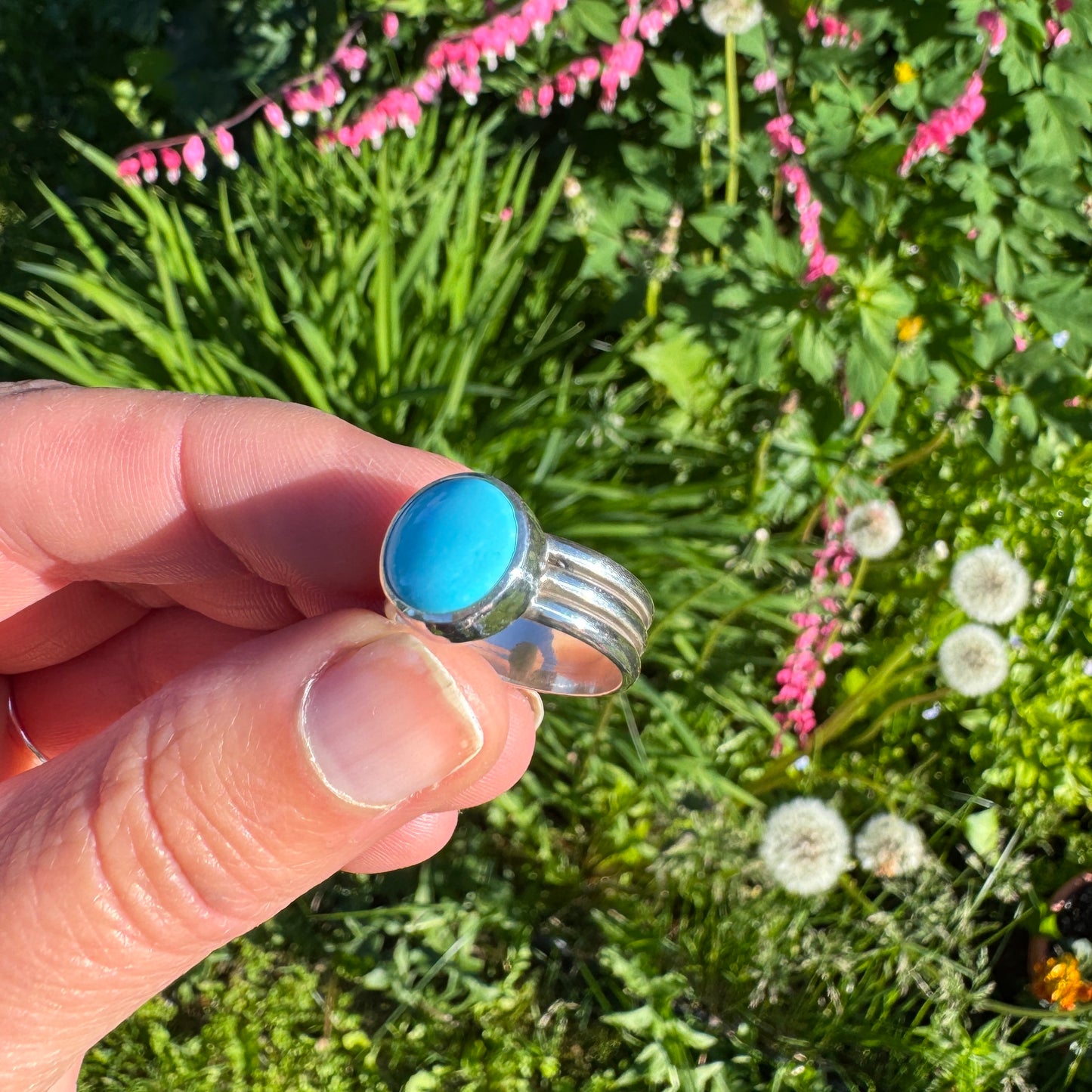 Sleeping Beauty Turquoise Ridge Ring | Size 6.25