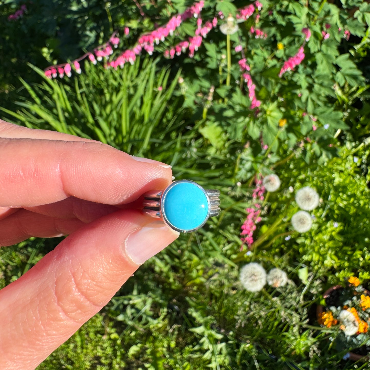 Sleeping Beauty Turquoise Ridge Ring | Size 6.25