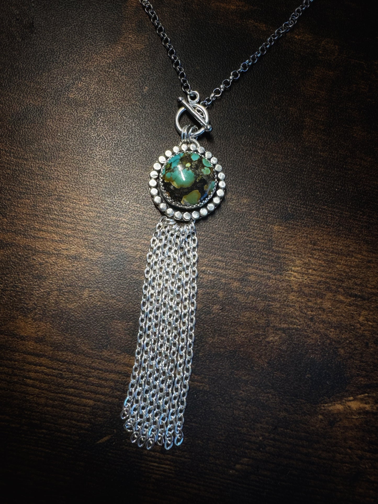 QinGu Turquosie Tassel Necklace
