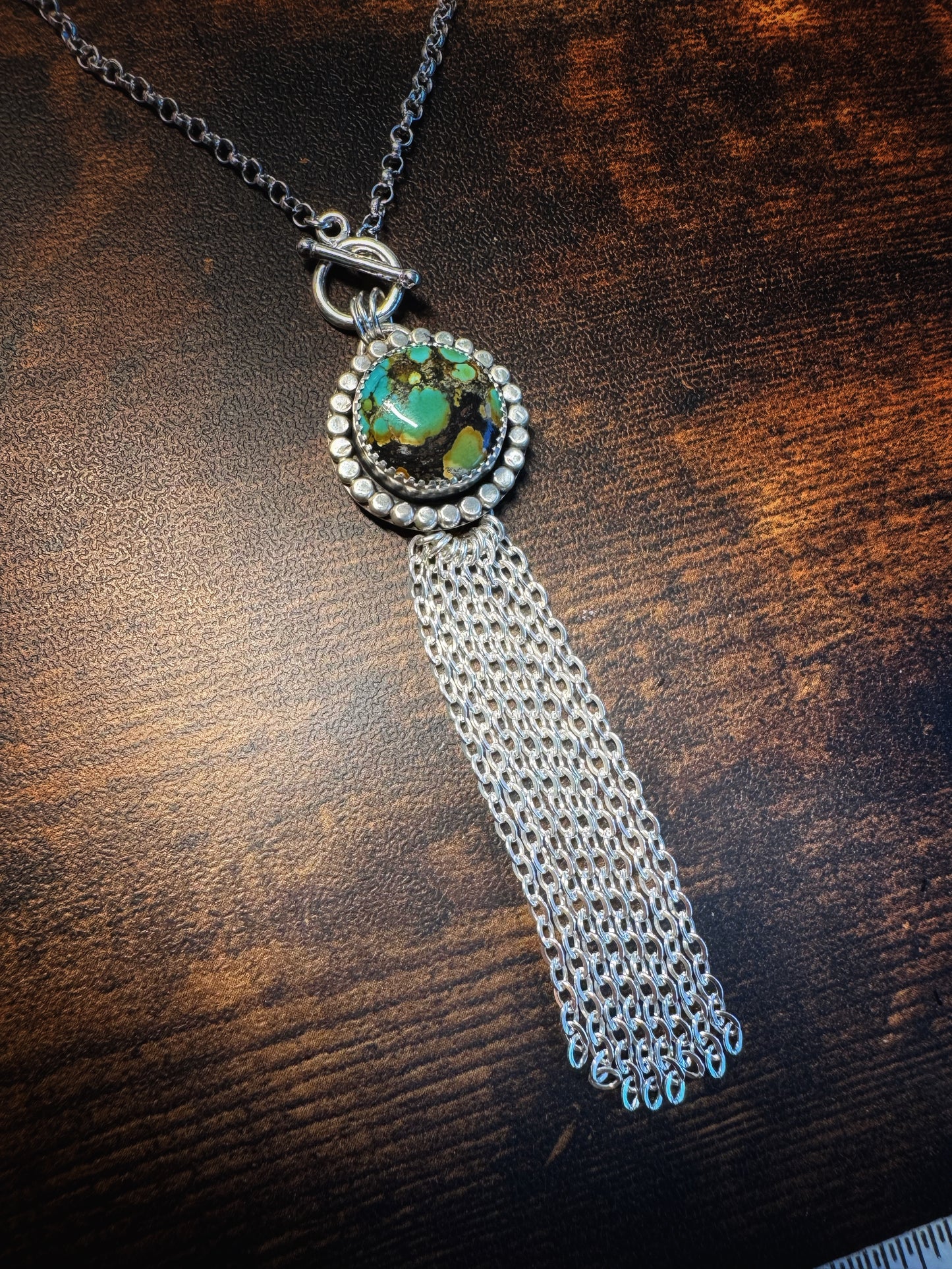 QinGu Turquosie Tassel Necklace