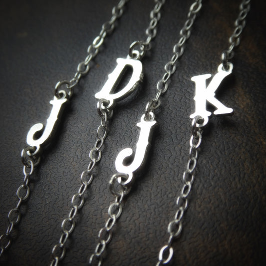 Sterling Silver Letter Bracelet