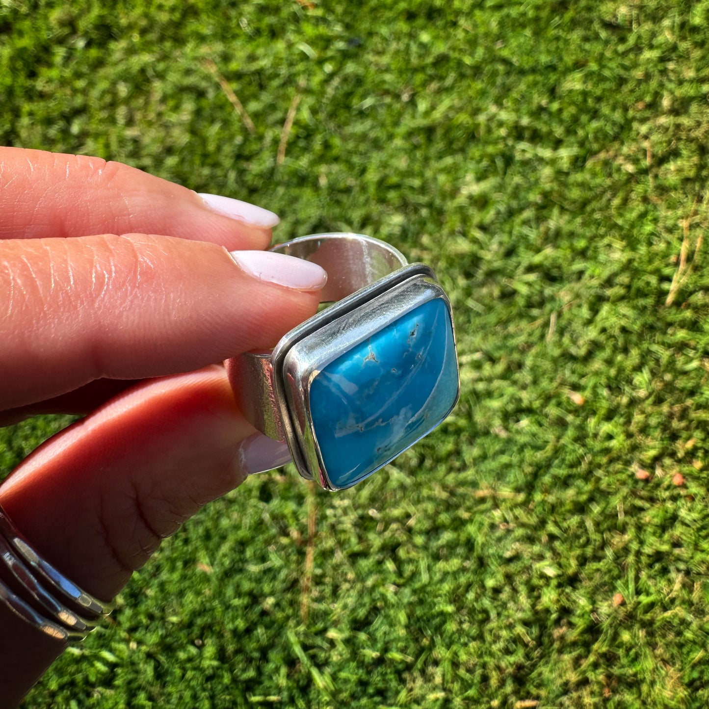 Kingman Turquoise Atlas Ring | Size 12