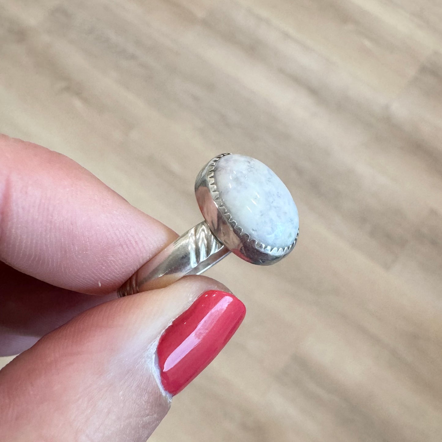 Lavender Guatemalan Jadeite Ring | Size 9.5