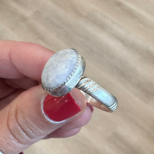 Lavender Guatemalan Jadeite Ring | Size 9.5