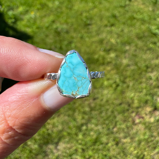 Natural #8 Turquoise Ring | Size 8.75