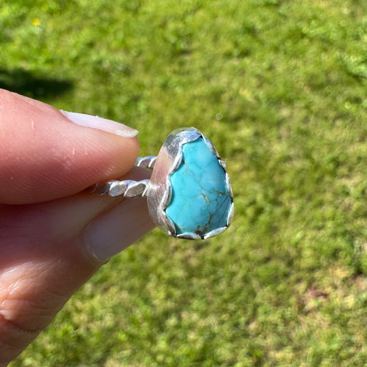 Natural #8 Turquoise Ring | Size 8.75