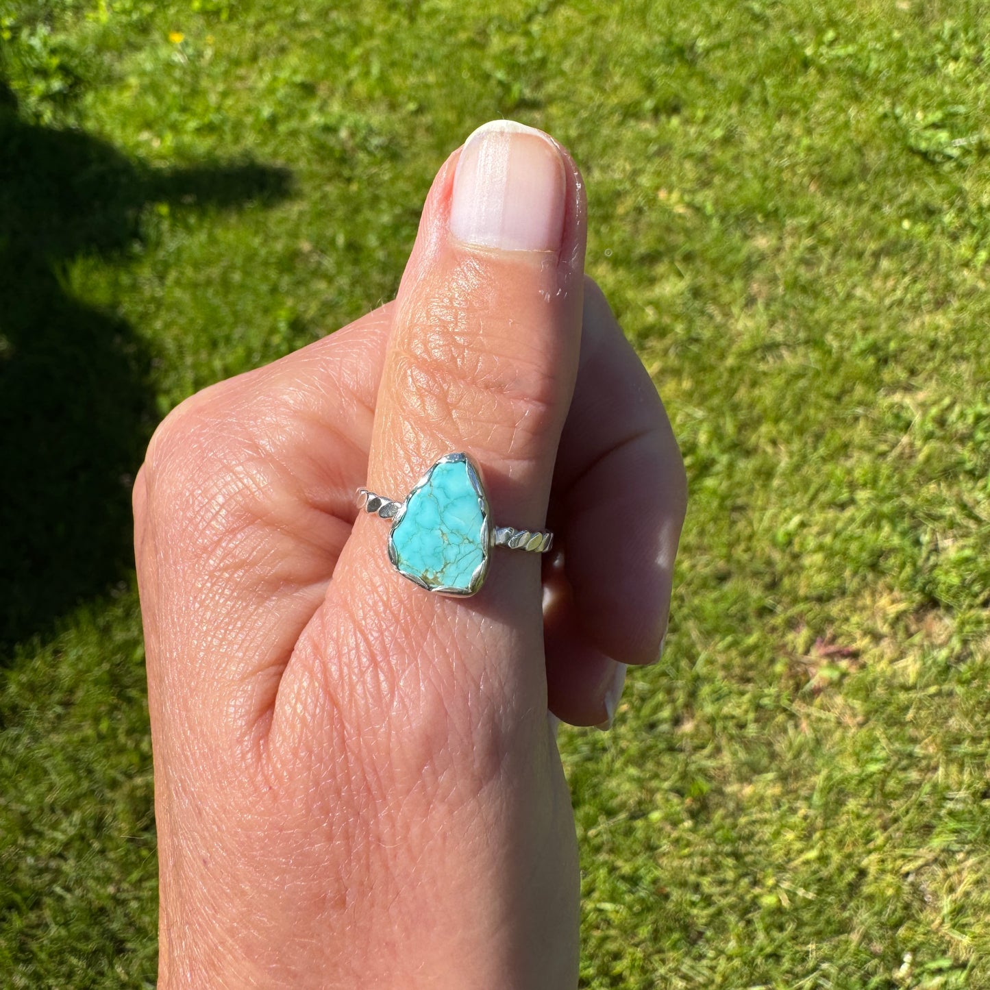 Natural #8 Turquoise Ring | Size 8.75