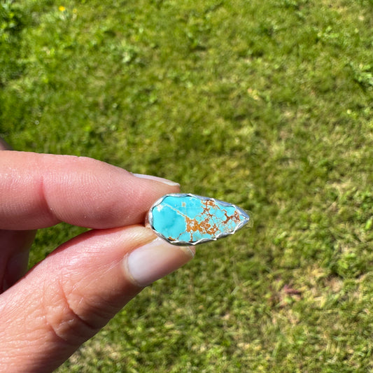 Royston Turquoise East West ring | Size 8.75
