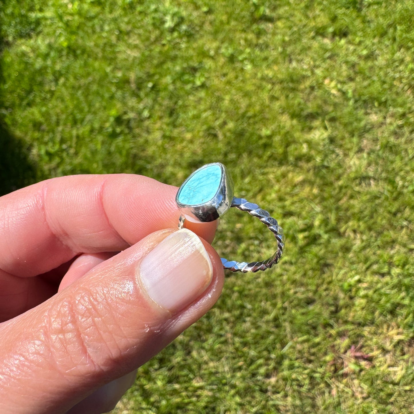 Natural #8 Turquoise Ring | Size