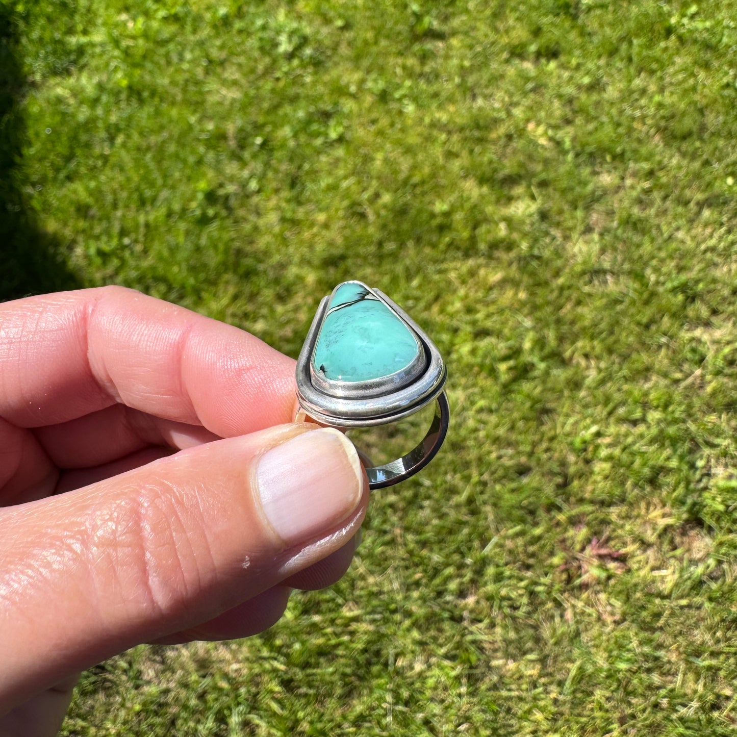 High Grade Desert Bloom Variscite Ring | Size 8.75