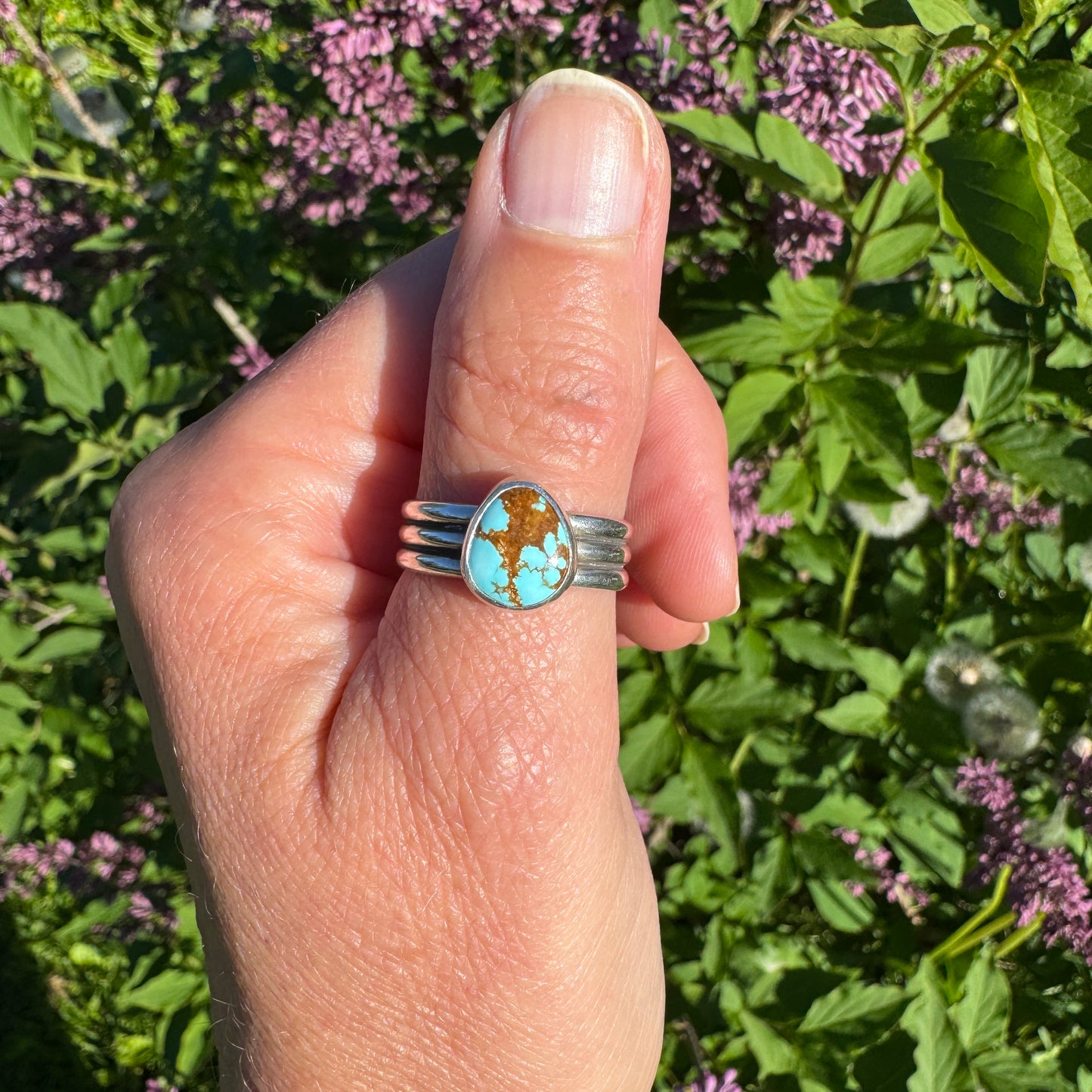 #8 Turquoise Ridge Ring | Size 9