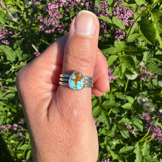 #8 Turquoise Ridge Ring | Size 9