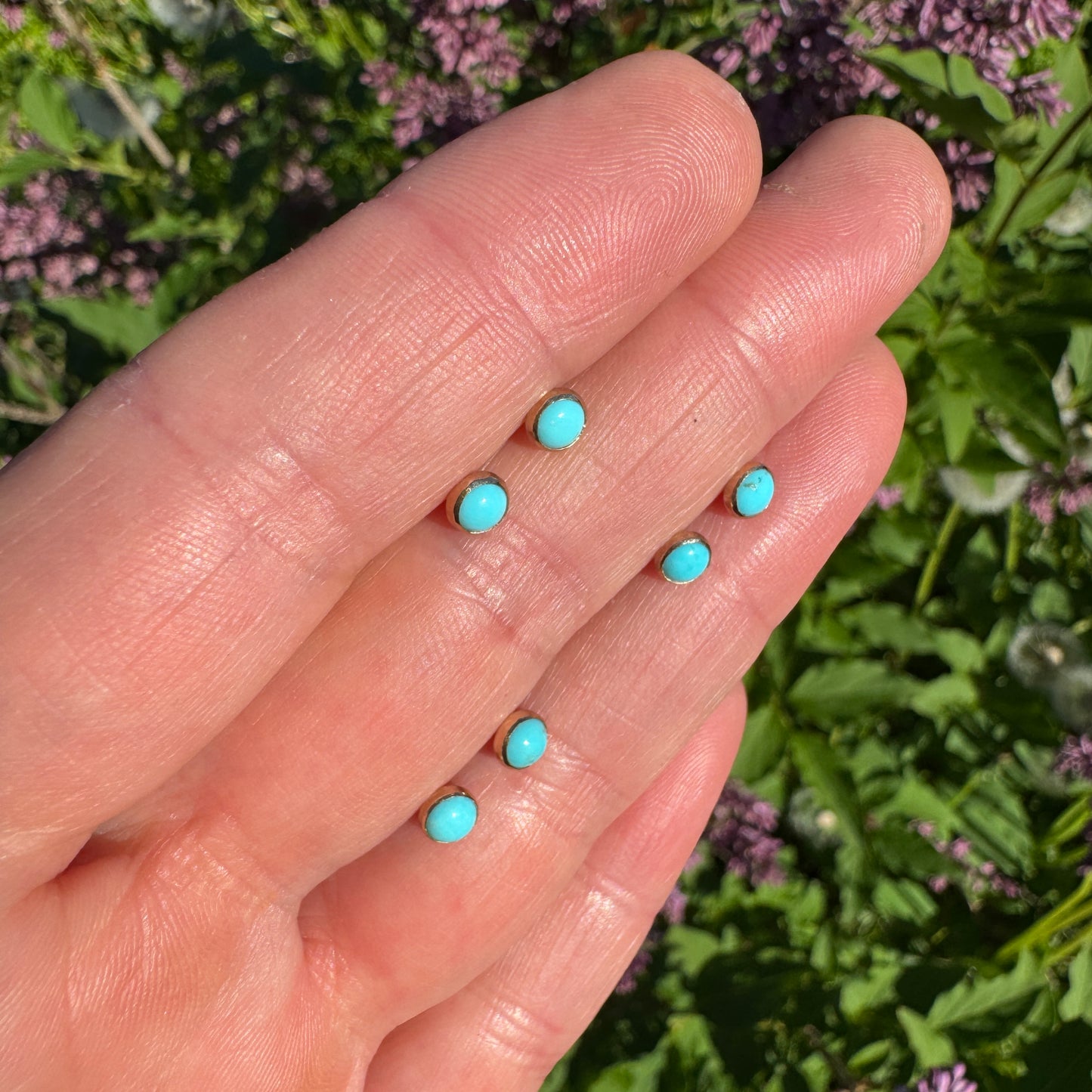Kingman Turquoise Gold-Filled Studs