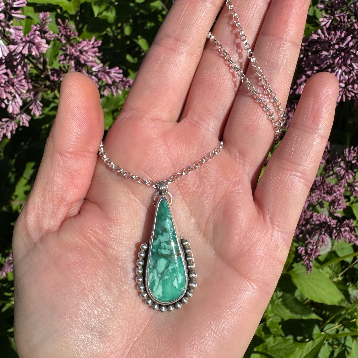 Broken Arrow Variscite Necklace