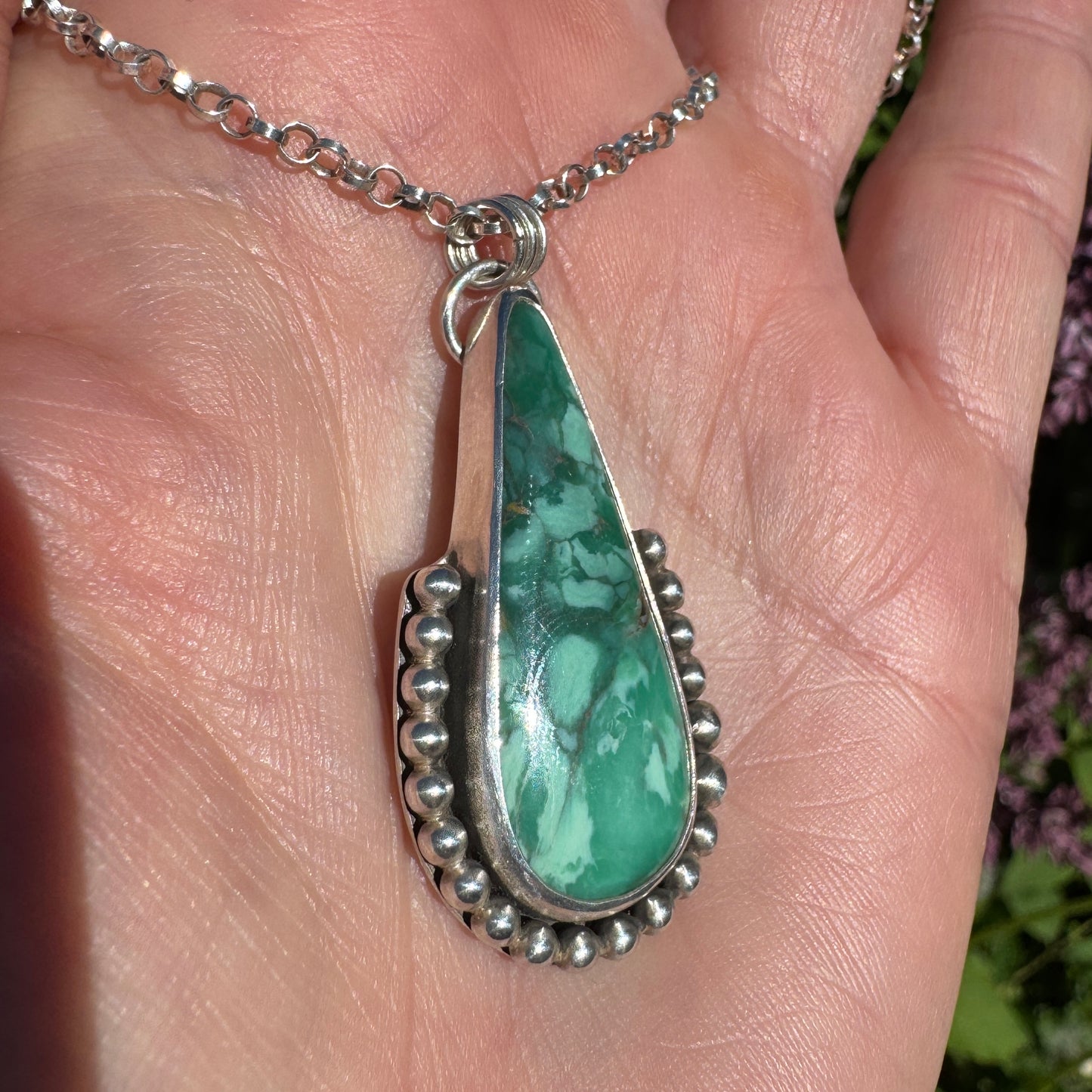 Broken Arrow Variscite Necklace