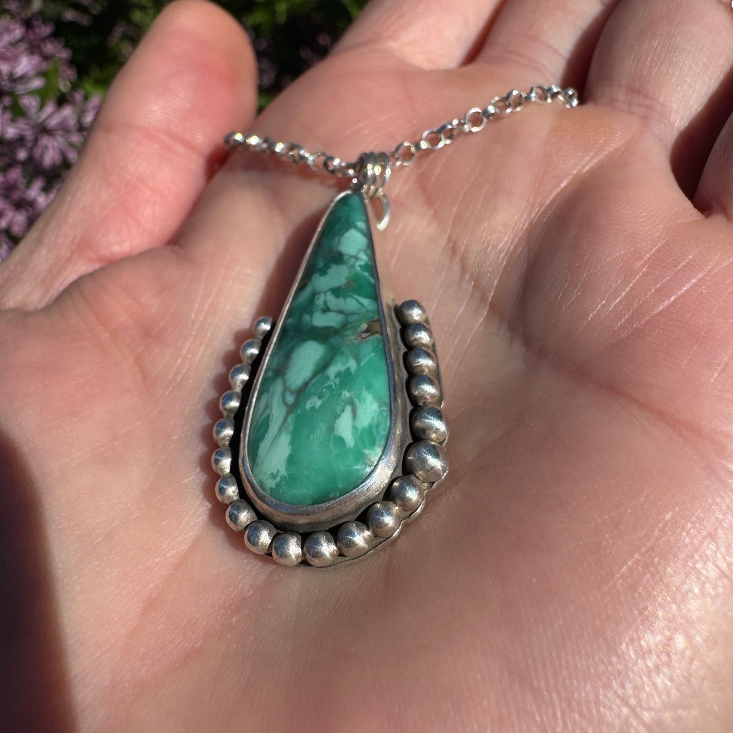 Broken Arrow Variscite Necklace