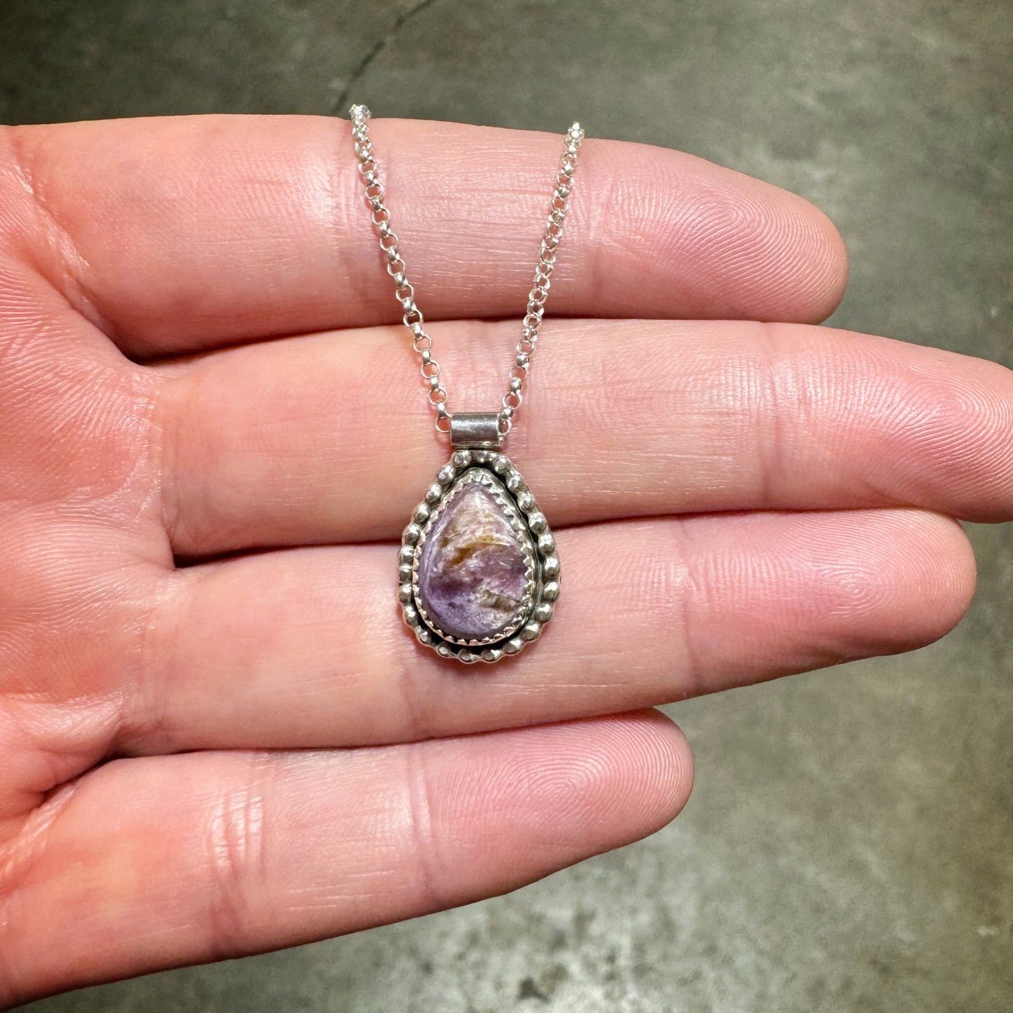 Charoite necklace