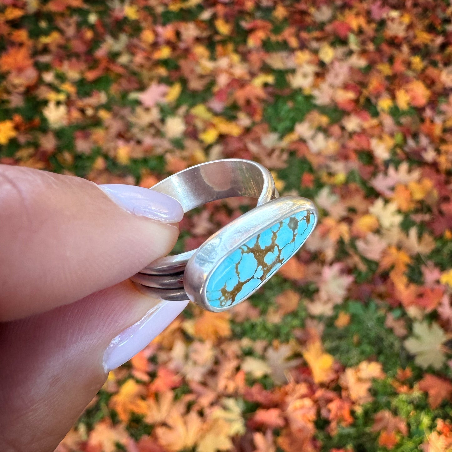 #8 Turquoise Ridge Ring | Size 9.5
