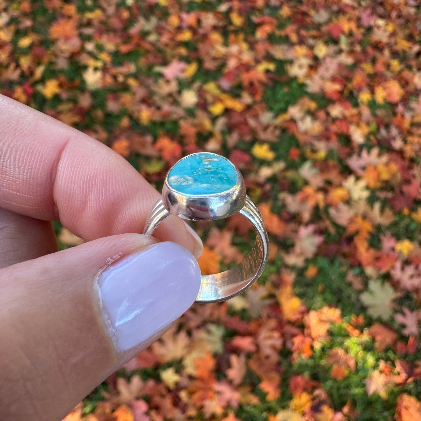 Fox Turquoise Ridge Ring | Size 5.5