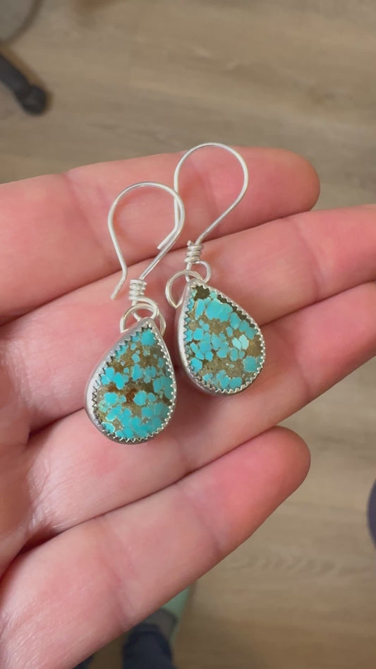 Ascent Earrings Featuring #8 Turquoise