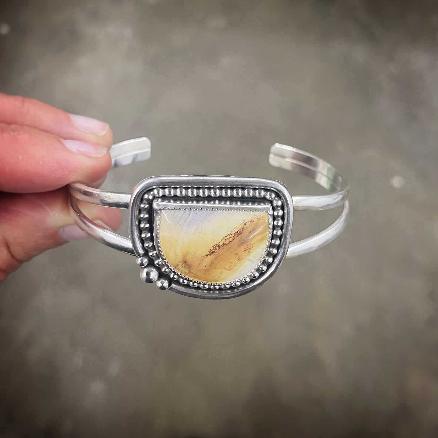 Golden Birch Turquoise Cuff - S