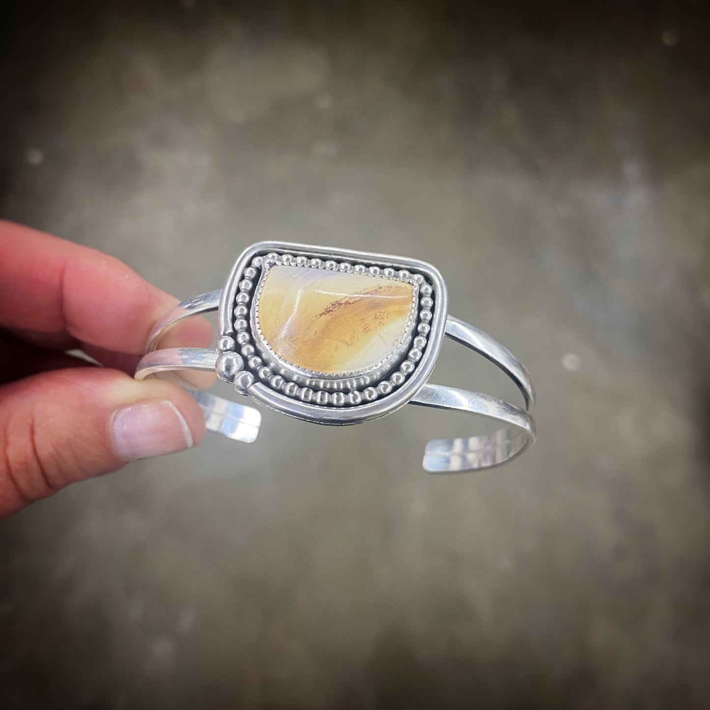 Golden Birch Turquoise Cuff - S