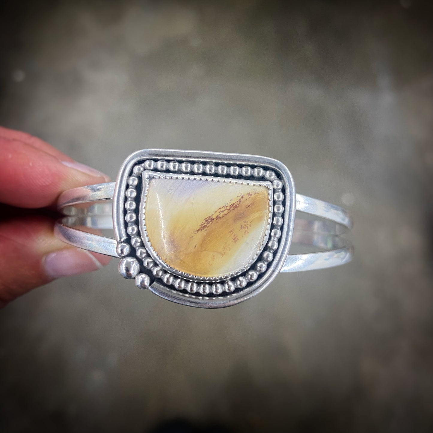 Golden Birch Turquoise Cuff - S
