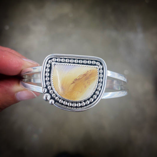 Golden Birch Turquoise Cuff - S