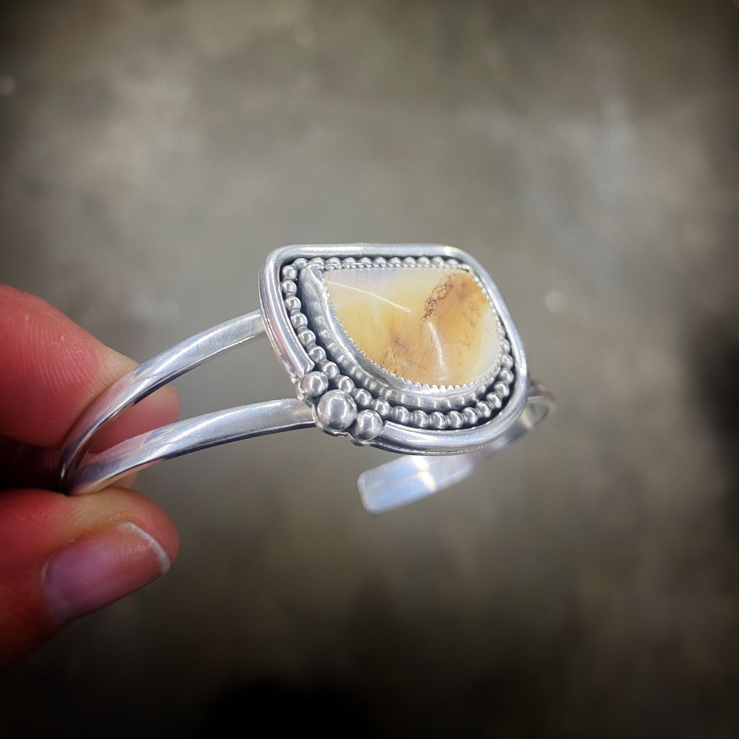 Golden Birch Turquoise Cuff - S