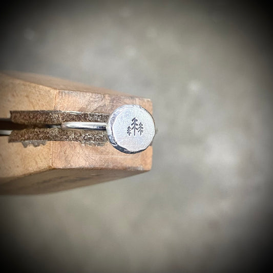 Upcycled Sterling silver rings - in person only.